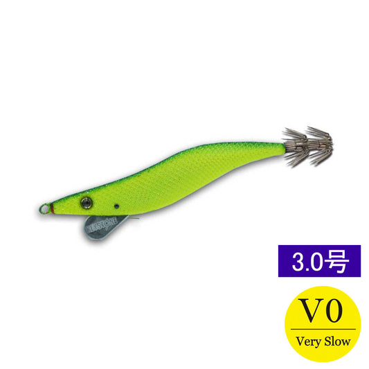 【邪道エギ】早福型 邪道編　3.0号V0(11g)　イエローグローグリーン