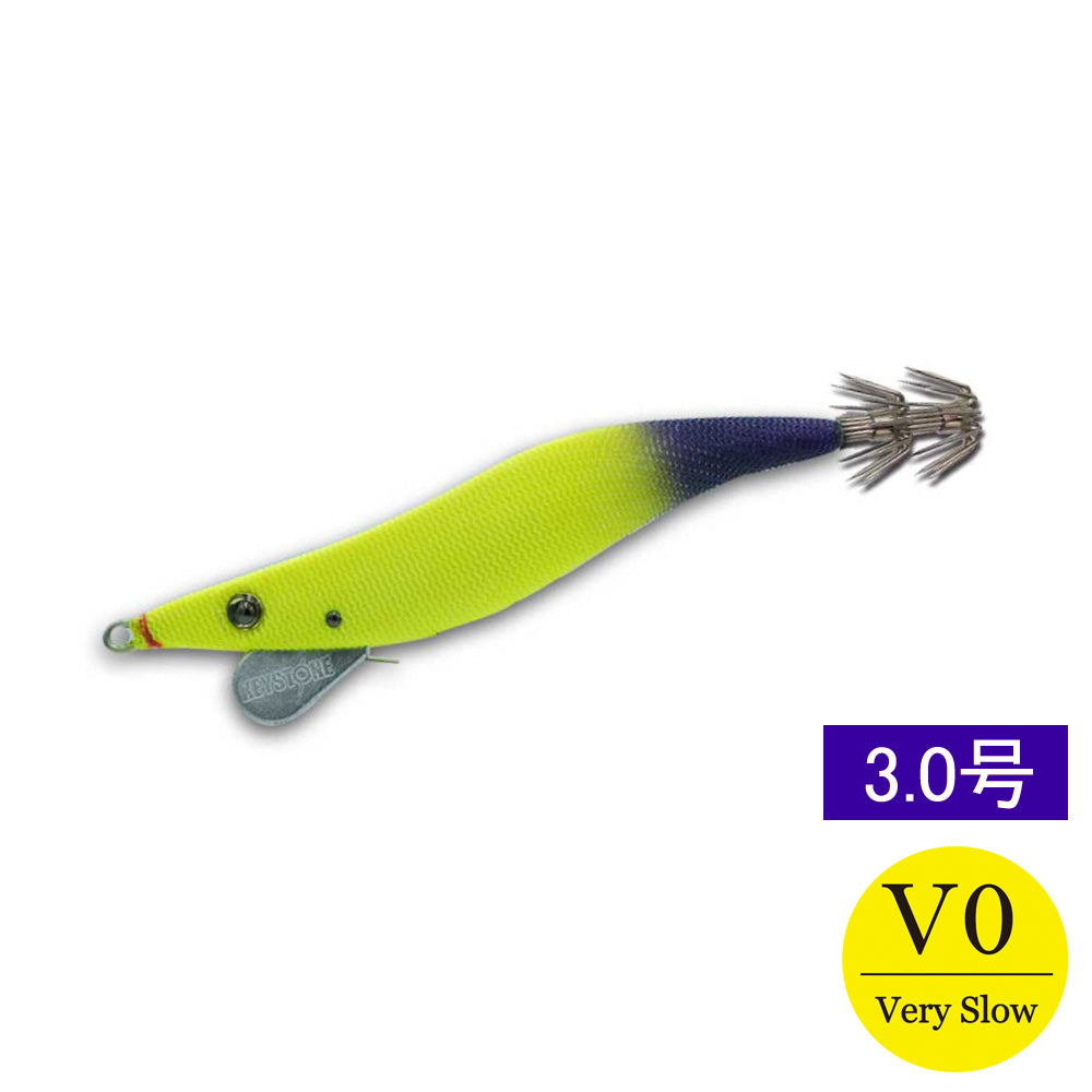 【邪道エギ】早福型 邪道編　3.0号V0(11g)　イエローグローパープル