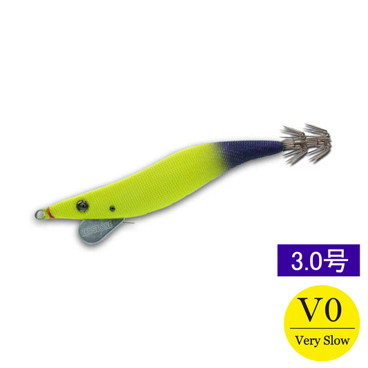【邪道エギ】早福型 邪道編　3.0号V0(11g)　イエローグローパープル