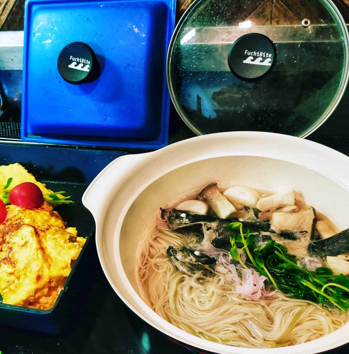 fuchibite 土鍋【紀伊ブルー】小　直径21センチ