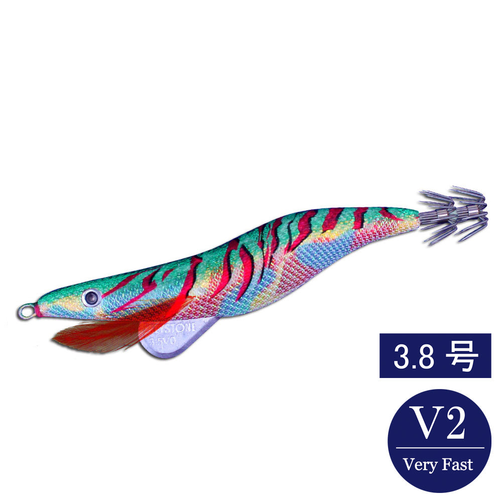 エギシャープ 3.8号V2（24g） 赤侍グリーンキング – Keystone