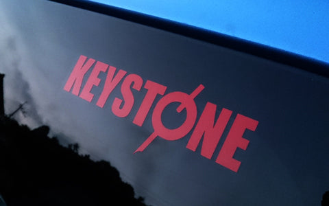 キーストン　KEYSTONE ロゴカッティングステッカー　Ｍサイズ　レッド