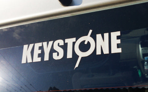 KEYSTONE logo cutting sticker size:M white
