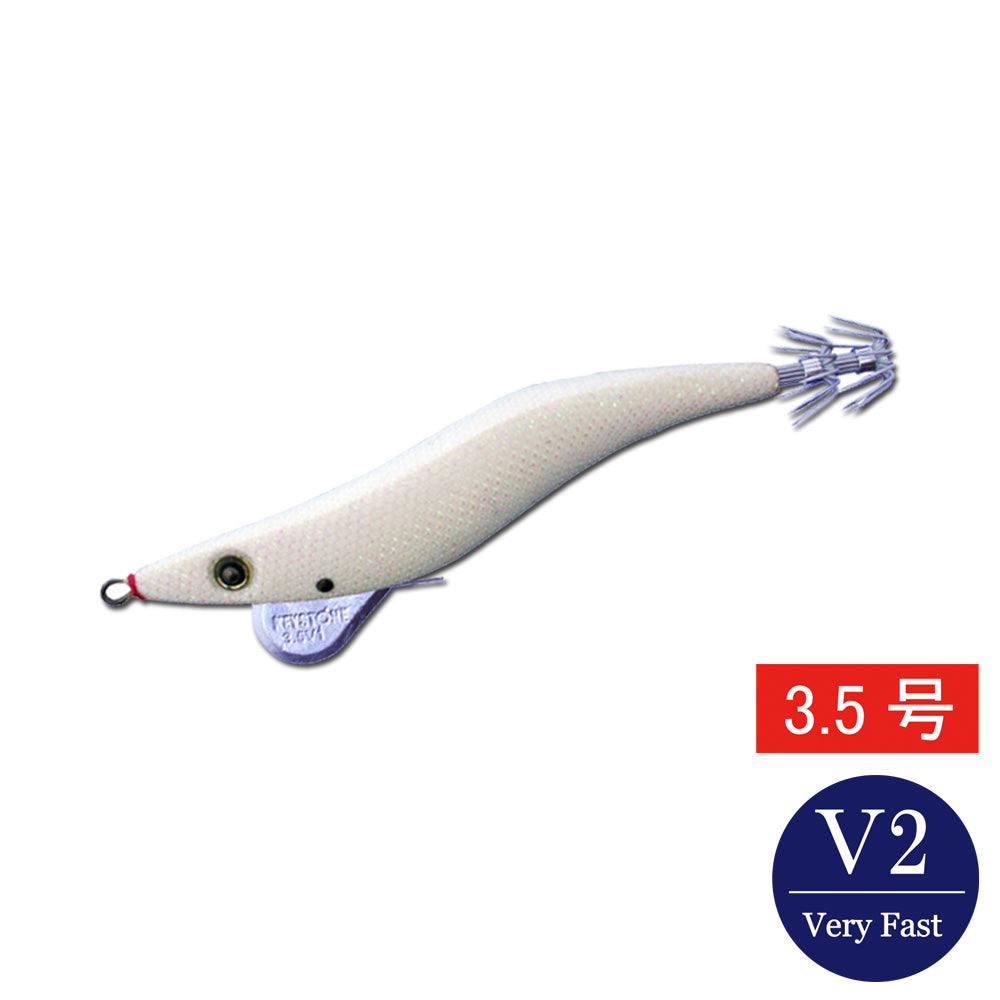 【邪道エギ】早福型 邪道編　3.5号V2(19g)　フルグローホワイト