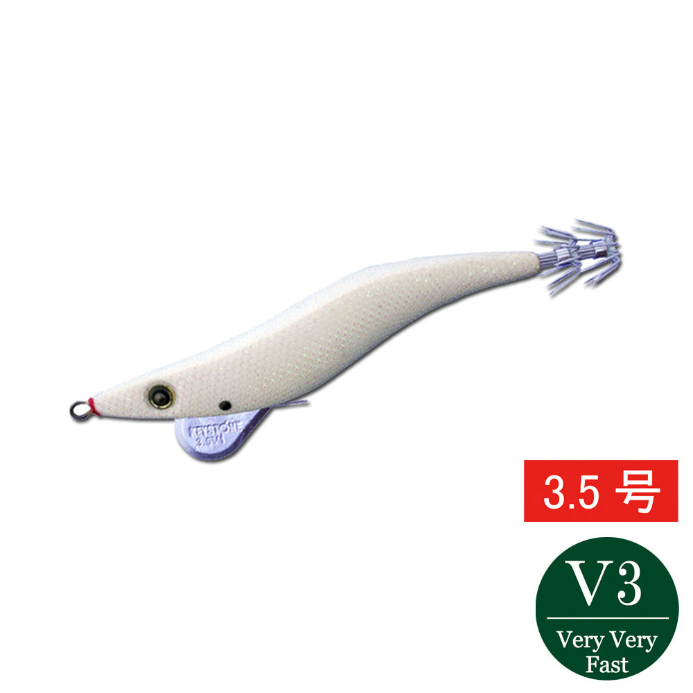 【邪道エギ】早福型 邪道編　3.5号V3(27g)　フルグローホワイト