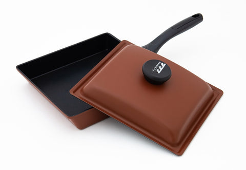 fuchibite Wide pan with lid [Earth brown]