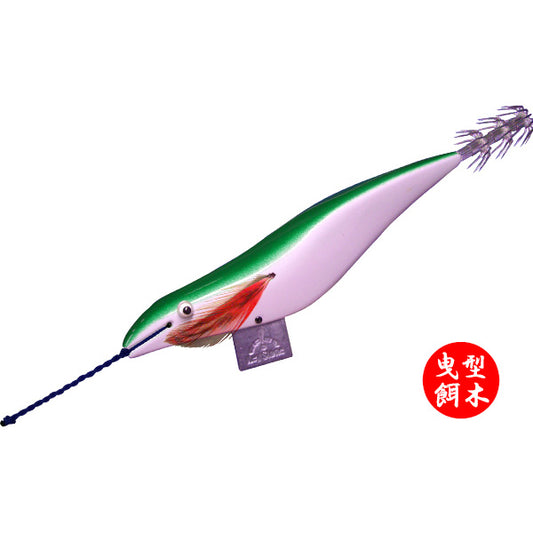 Floating squid jig hikigataegi gotogata 4.5 green