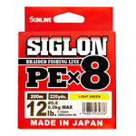 【サンライン】SIGLON　PE　X8　0.8号-200ｍ　LIGHT　GREEN　12lb　6.0kgMAX　シグロンPE　ライトグリーン【SUNLINE】