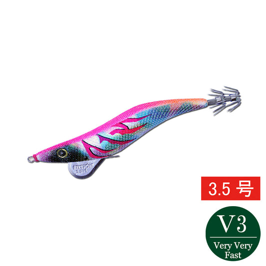 【邪道エギ】早福型 邪道編　3.5号V3(27g）　マーブルベースピンク