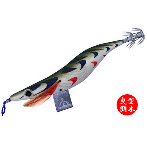 Floating squid jig monro egi hikigata 4.5 gold base olive