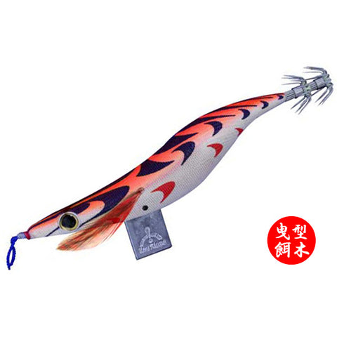 Floating squid jig monro egi hikigata 4.5 gold base orange