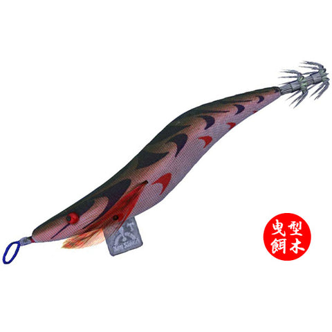 Floating squid jig hikigata egi oitagata red base olive