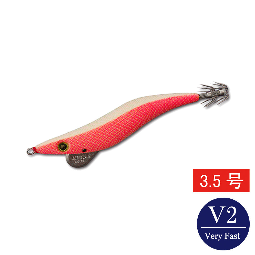 【邪道エギ】早福型 邪道編　3.5号V2(19g)　ピンクグローホワイト