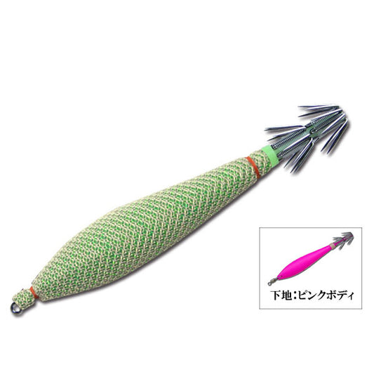 vivin sutte pink body 3.5 (2 needles) all green white metallic