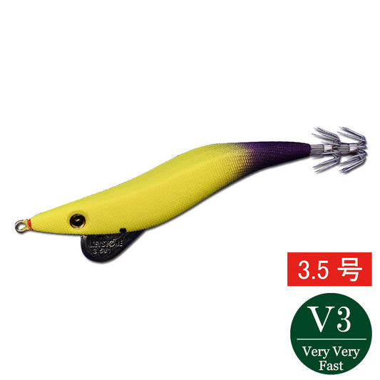 【邪道エギ】早福型 邪道編　3.5号V3(27g）　イエローグローパープル